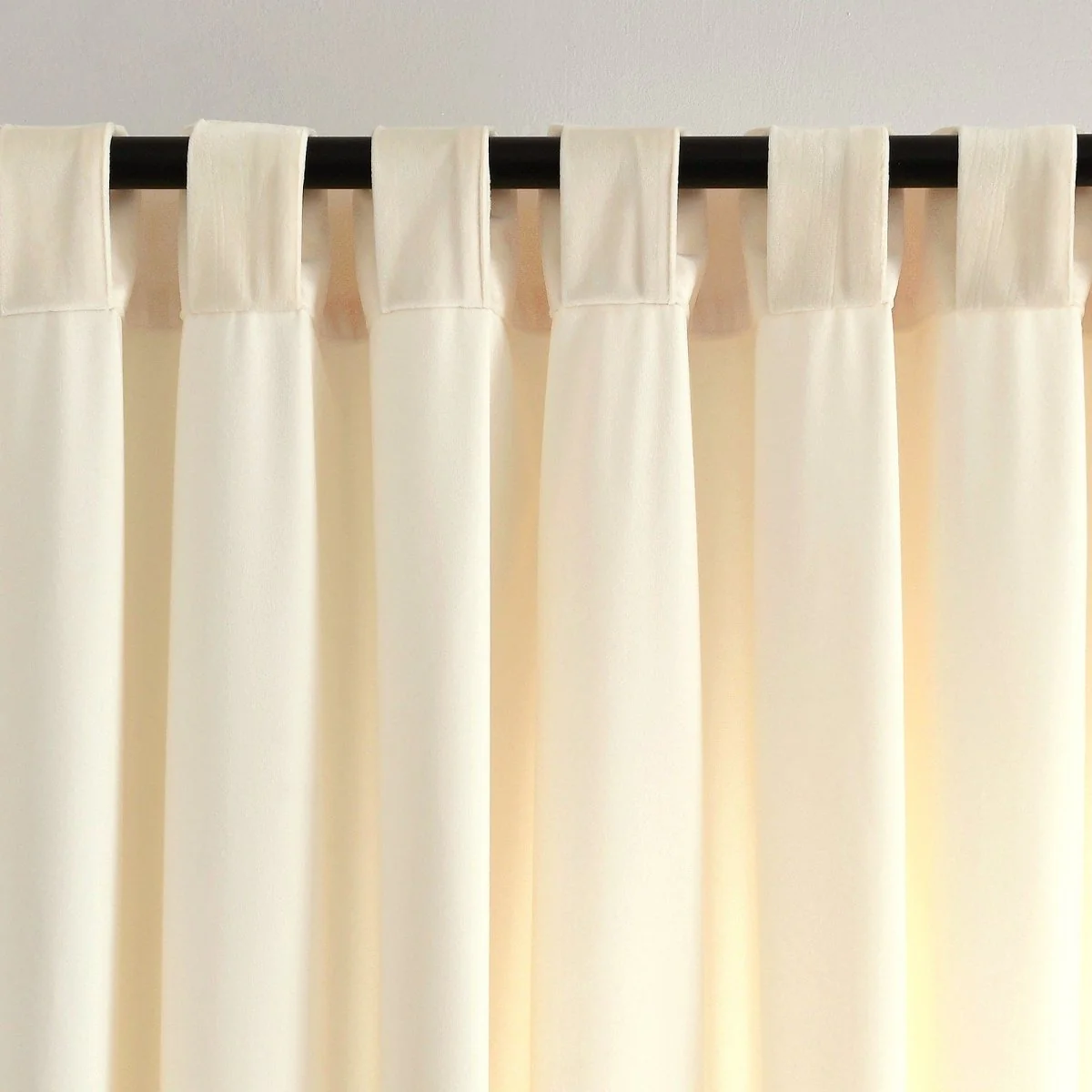 Prima Velvet Solid Back Tab Rod Pocket Light Filtering Window Curtain Panel Set - Image 61