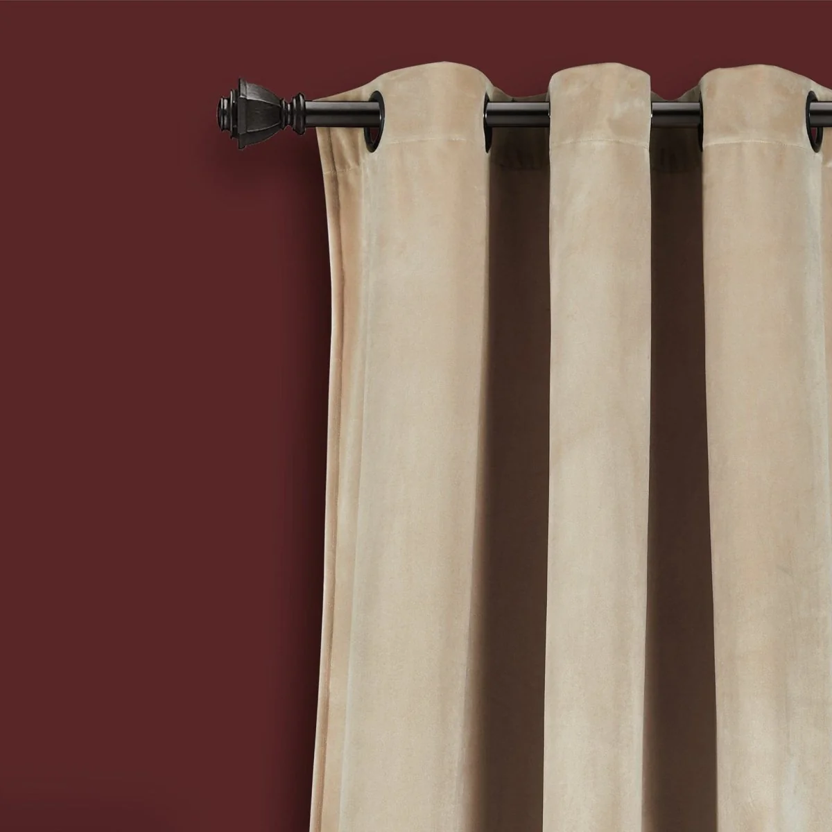 Prima Velvet Solid Grommet Light Filtering Window Curtain Panel Set - Image 29