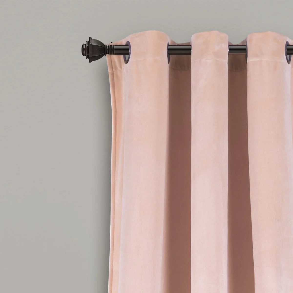Prima Velvet Solid Grommet Light Filtering Window Curtain Panel Set - Image 35
