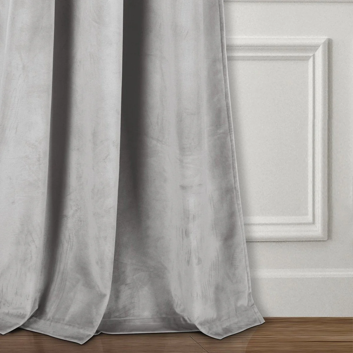 Prima Velvet Solid Grommet Light Filtering Window Curtain Panel Set - Image 44