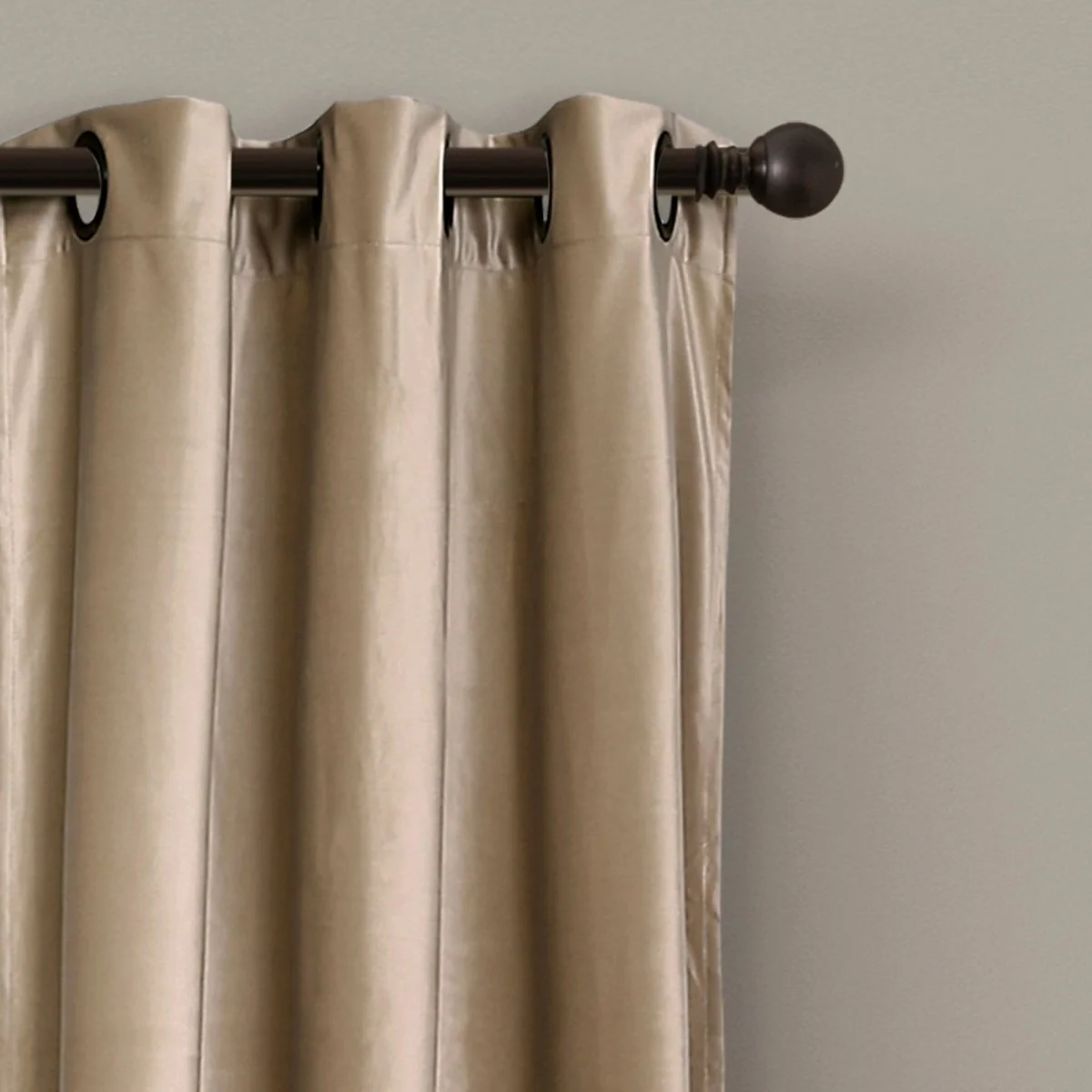 Prima Velvet Solid Grommet Light Filtering Window Curtain Panel Set - Image 48