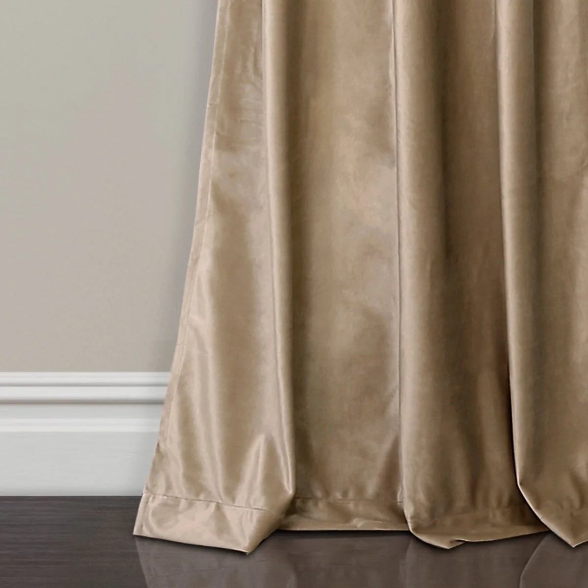 Prima Velvet Solid Grommet Light Filtering Window Curtain Panel Set - Image 50