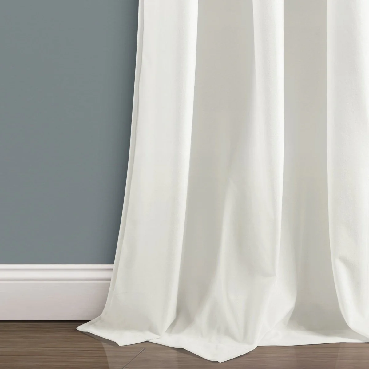Prima Velvet Solid Grommet Light Filtering Window Curtain Panel Set - Image 58