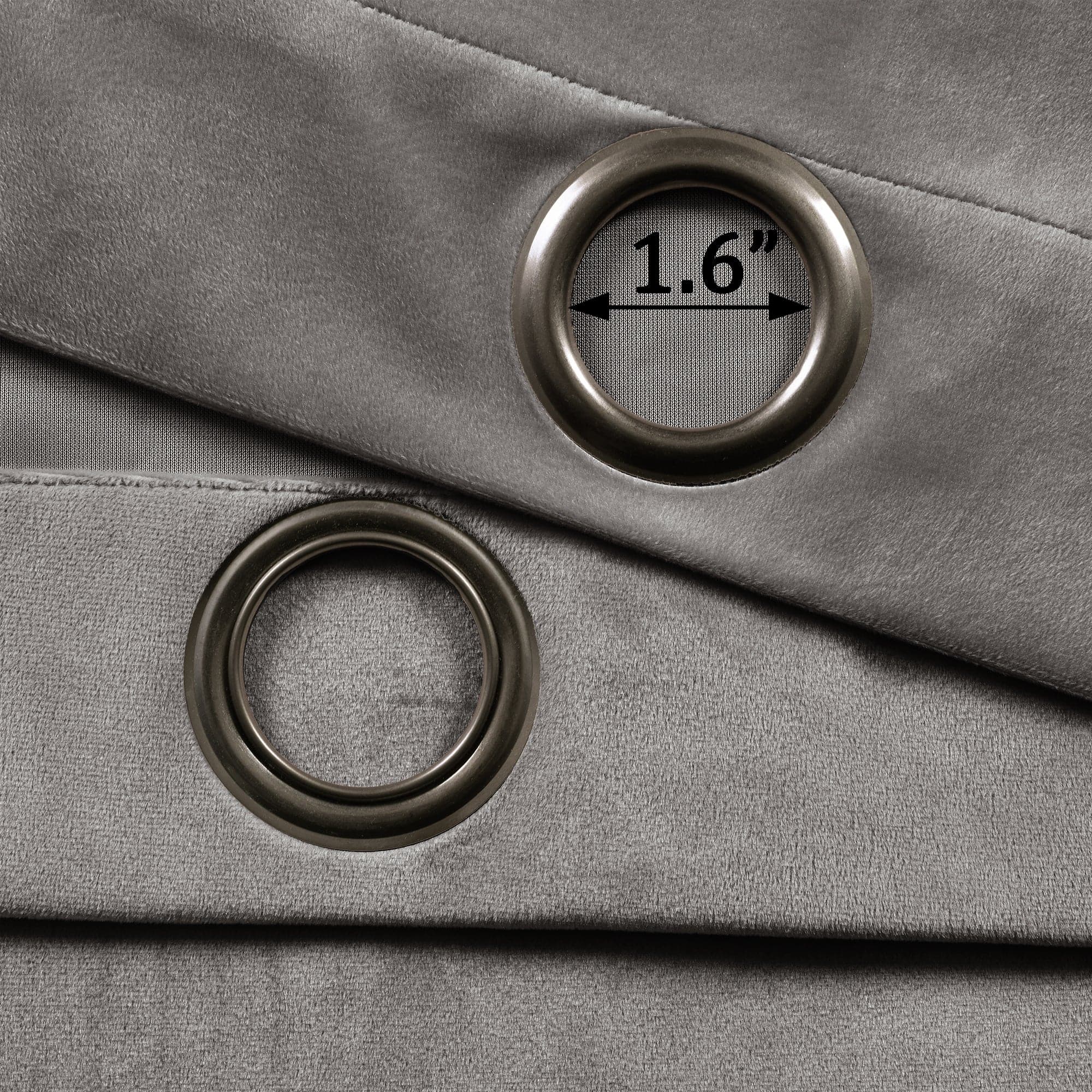 Prima Velvet Solid Grommet Light Filtering Window Curtain Panel Set - Image 80