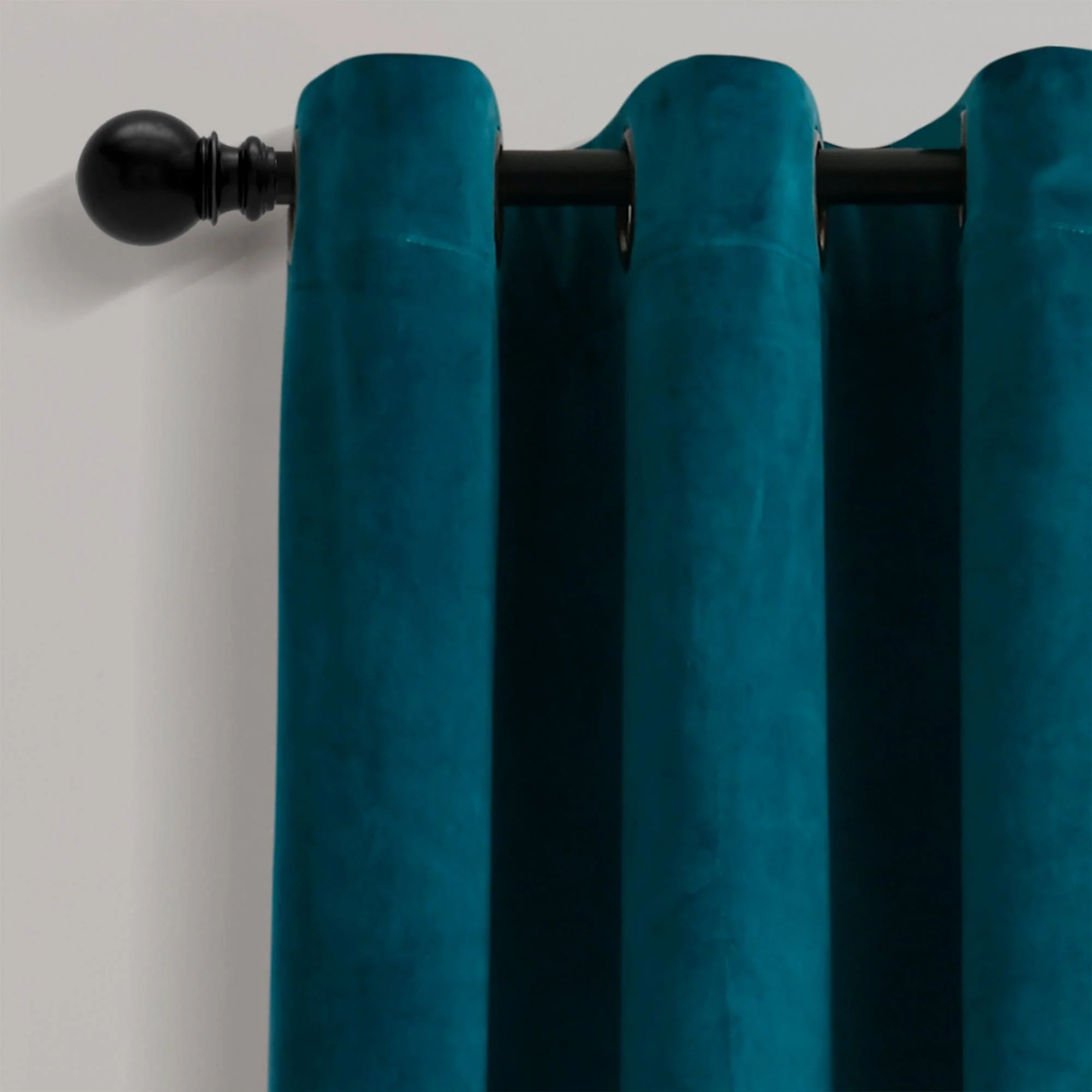 Prima Velvet Solid Grommet Light Filtering Window Curtain Panel Set - Image 87