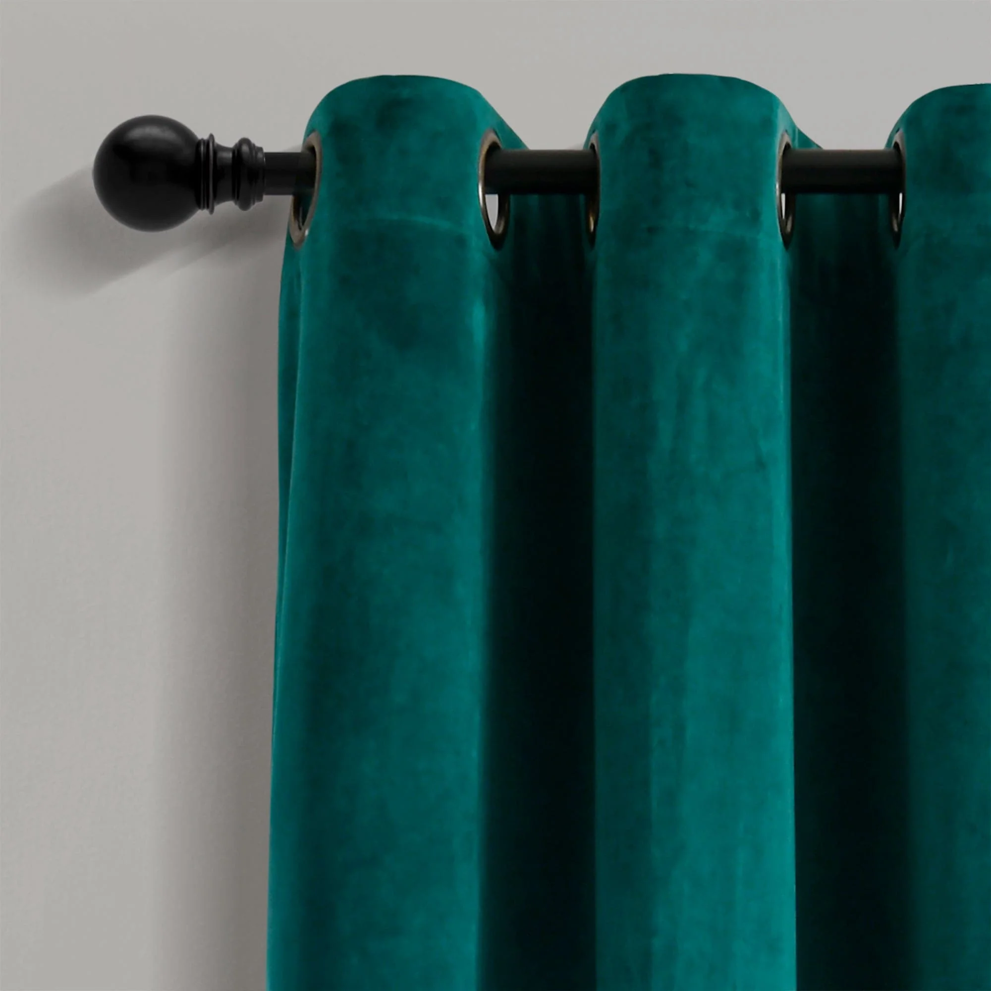 Prima Velvet Solid Grommet Light Filtering Window Curtain Panel Set - Image 93