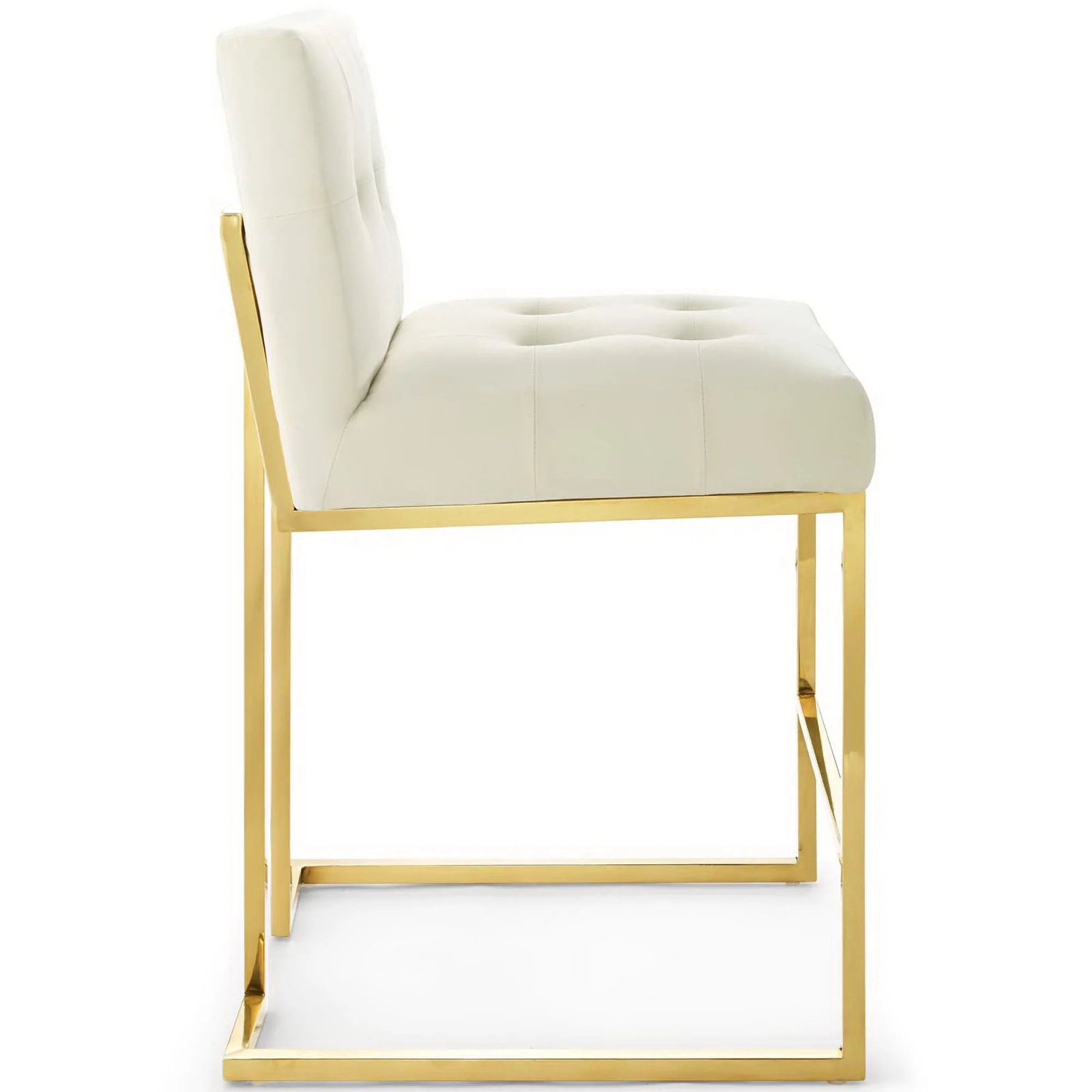 Privy Gold Stainless Steel Performance Velvet Counter Stool by Modway - Image 2