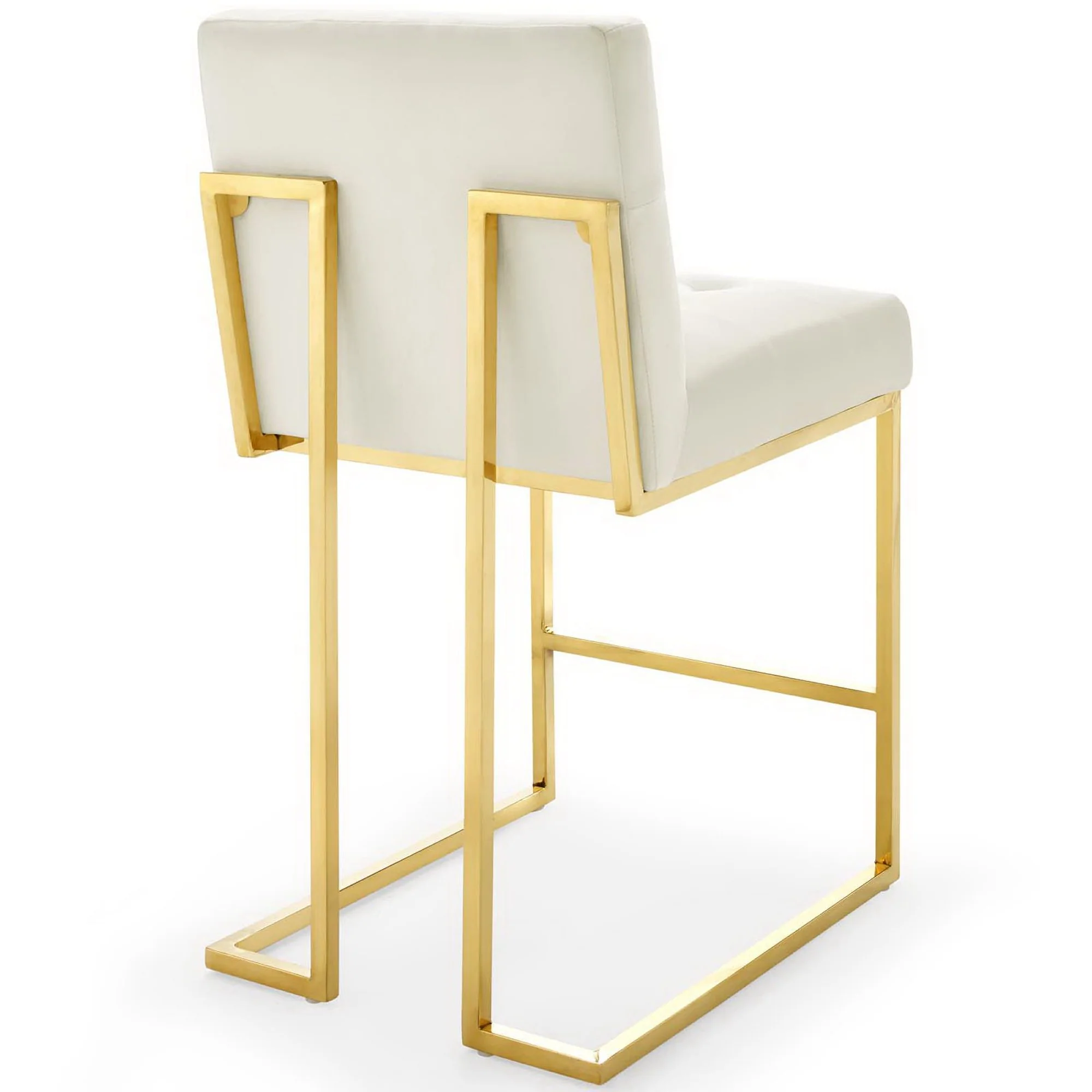 Privy Gold Stainless Steel Performance Velvet Counter Stool by Modway - Image 3