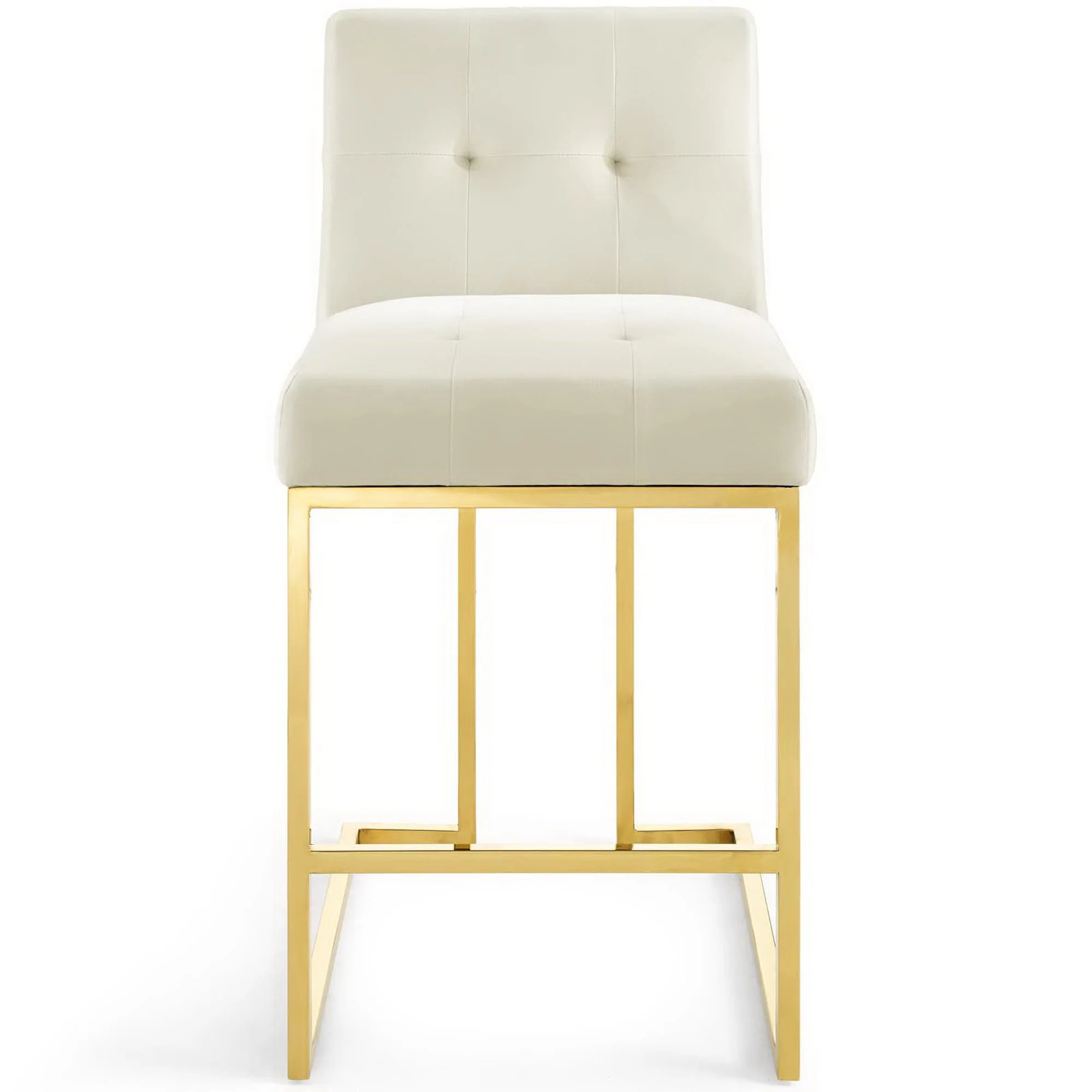 Privy Gold Stainless Steel Performance Velvet Counter Stool by Modway - Image 4