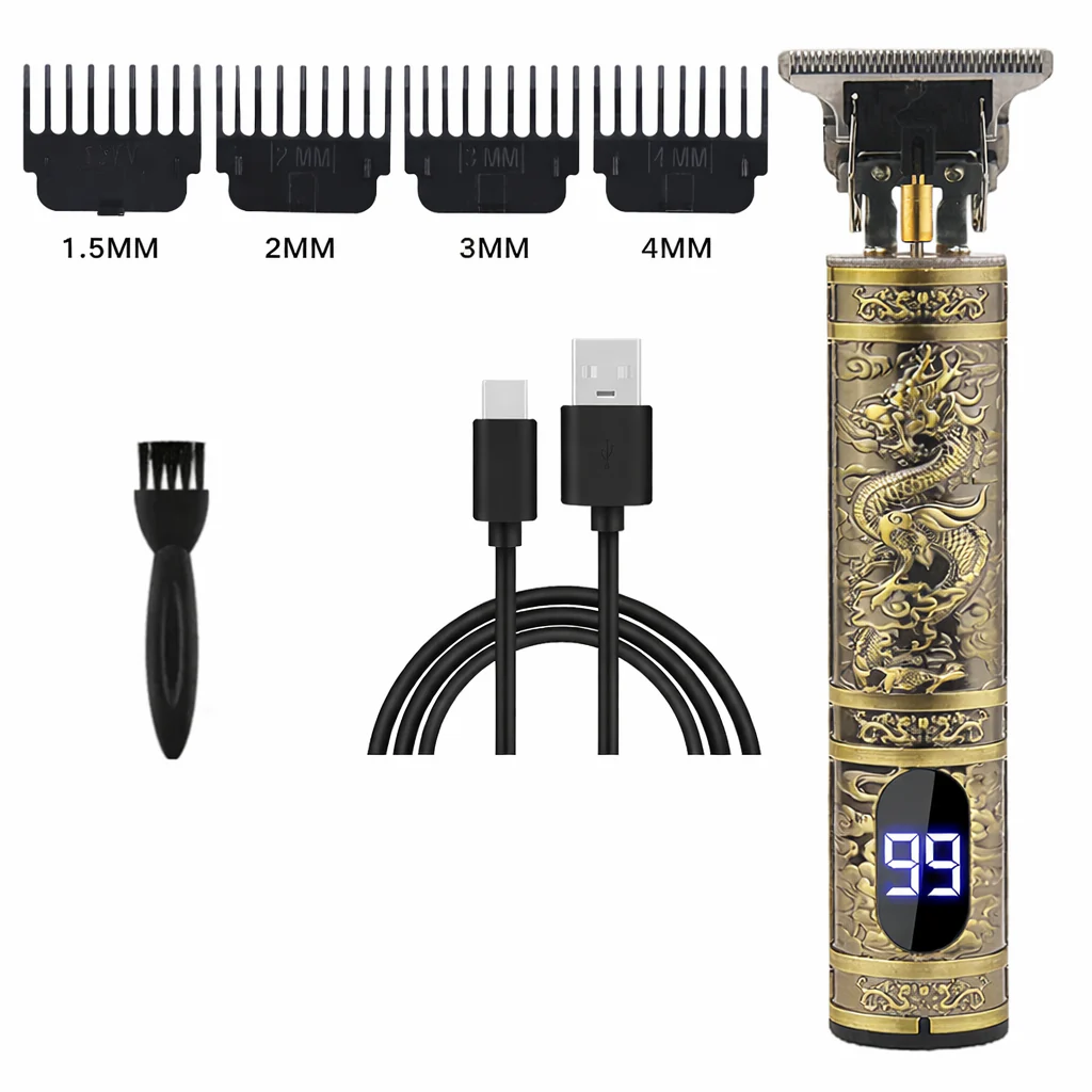 Professional Hair Clipper Beard Trimmer USB Rechargeable Barber Shaver - Image 19