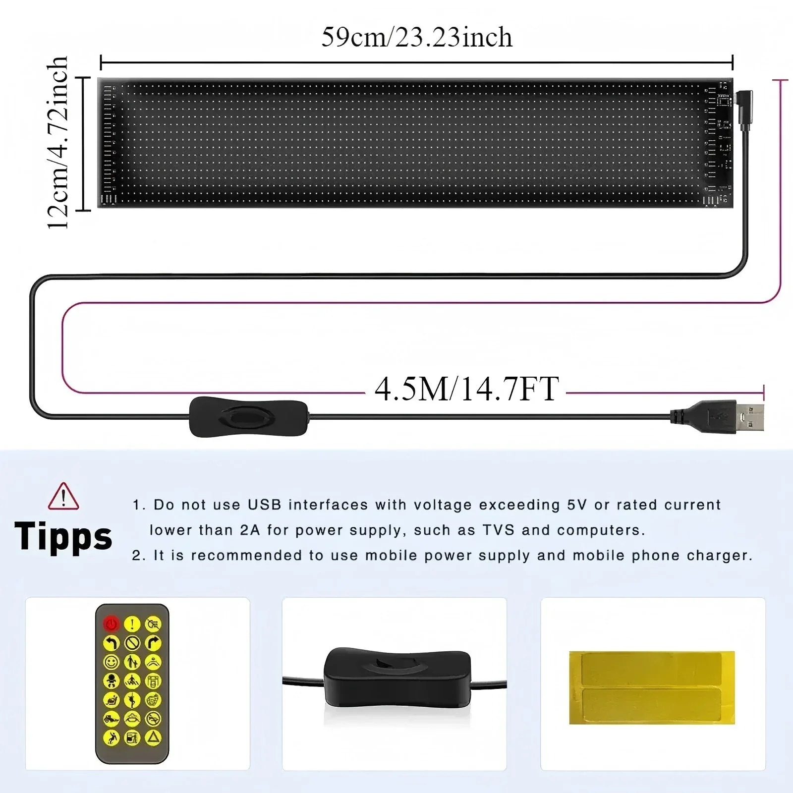 Programmable Scrolling LED Sign – Flexible Devil Eyes Light for Car & Store Display - Image 12