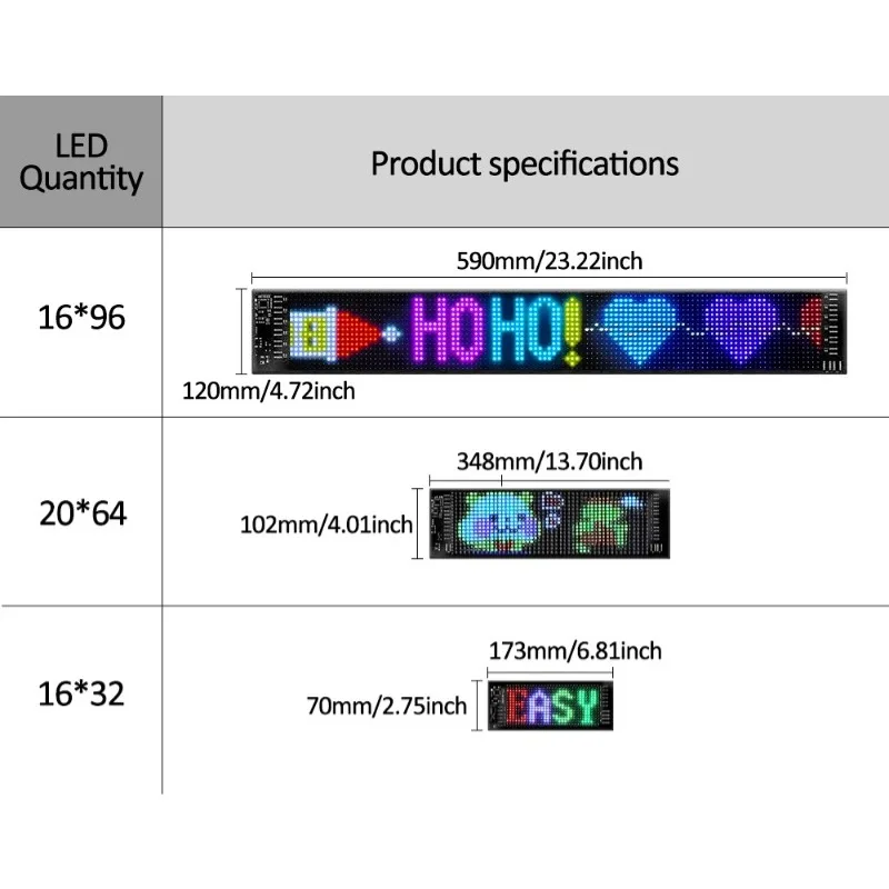 Programmable Scrolling LED Sign – Flexible Devil Eyes Light for Car & Store Display - Image 7