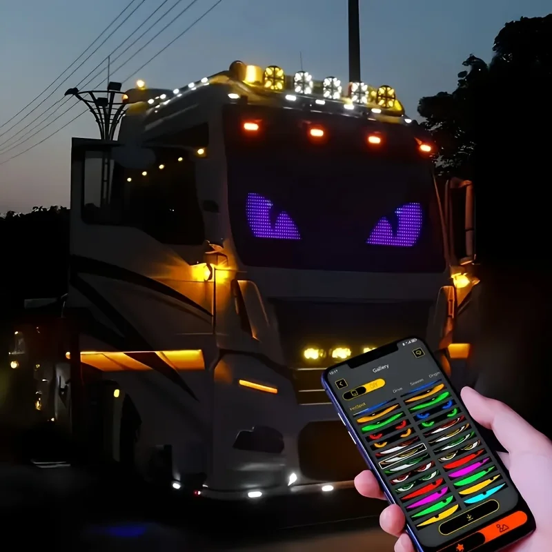 Programmable Scrolling LED Sign – Flexible Devil Eyes Light for Car & Store Display - Image 8