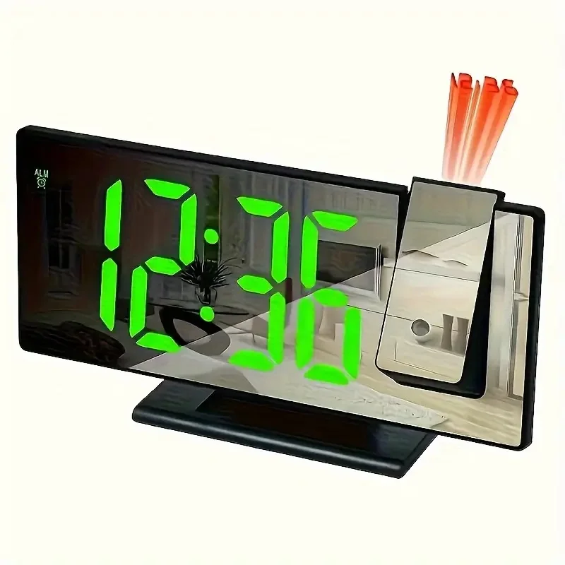 Projection Alarm Clock Large Digital Screen Multifunction Luminous Ceiling Clock - Image 10
