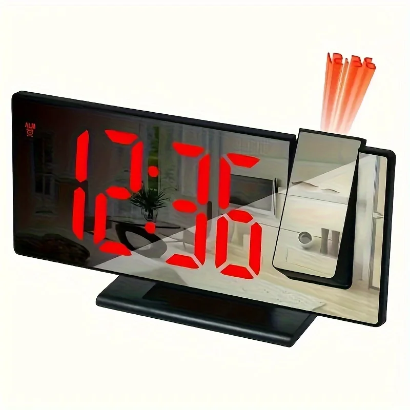 Projection Alarm Clock Large Digital Screen Multifunction Luminous Ceiling Clock - Image 7