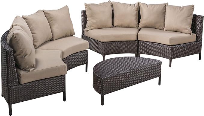 Pt Limon - 5 Pieces Sofa Set - Brown / Beige - Image 2
