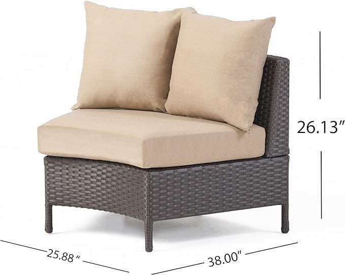 Pt Limon - 5 Pieces Sofa Set - Brown / Beige - Image 4
