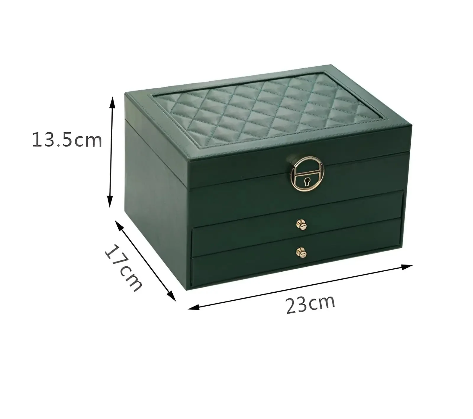 PU Leather Jewelry Box Organizer Multi Layer Jewelry Storage Case with Compartments - Image 2