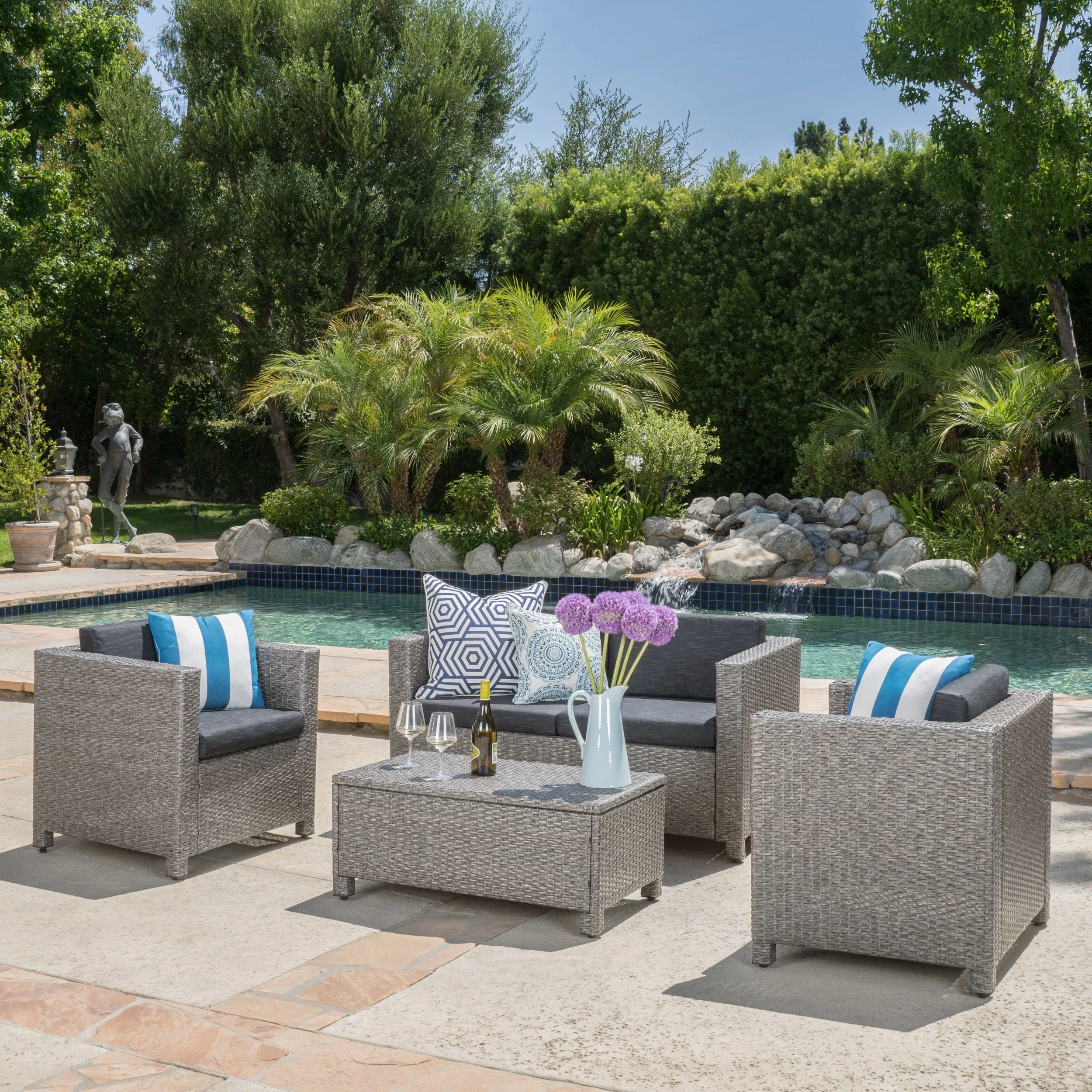 Puerta 4-Piece Outdoor Furniture Set by GigaTech - Image 3