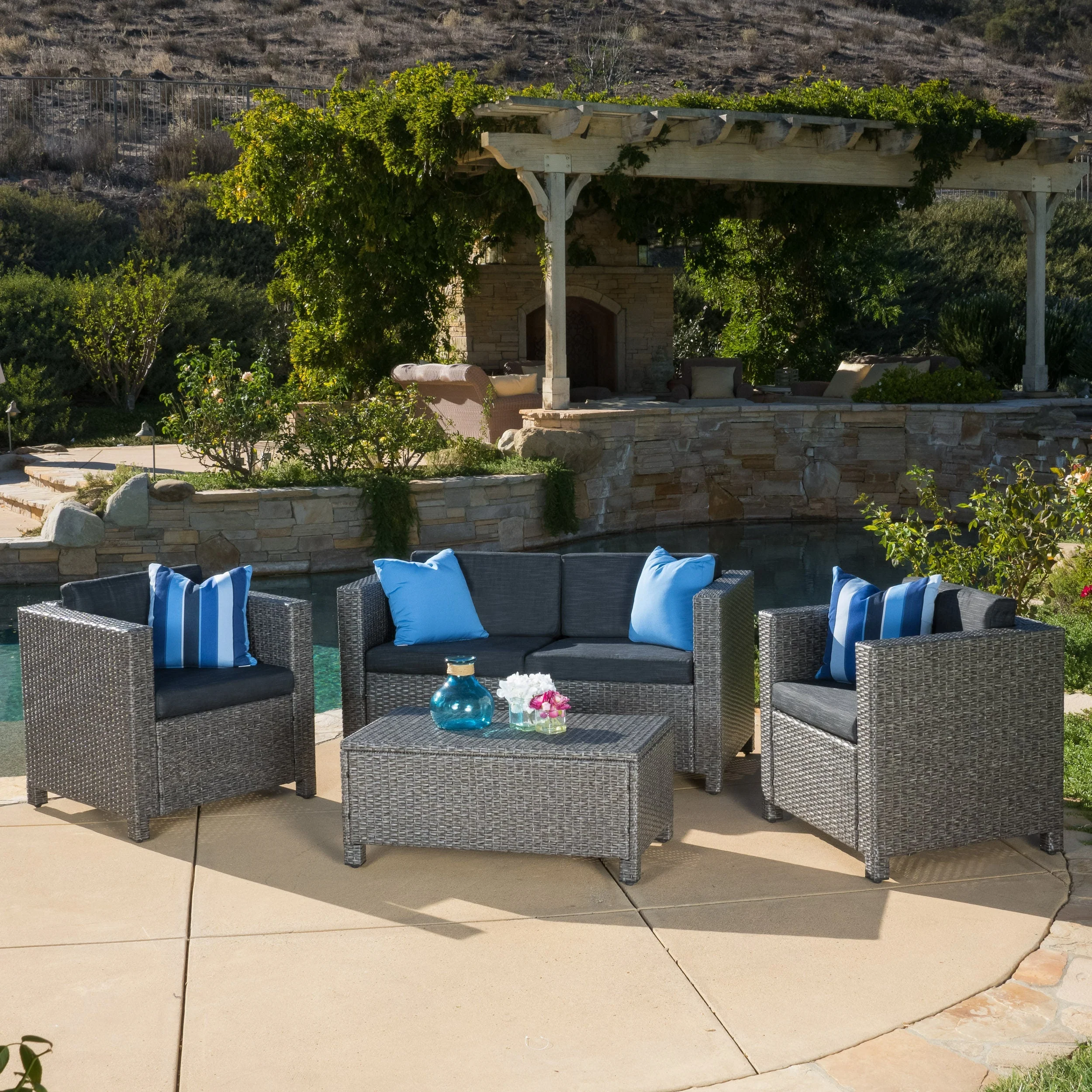 Puerta 4-Piece Outdoor Furniture Set by GigaTech - Image 5