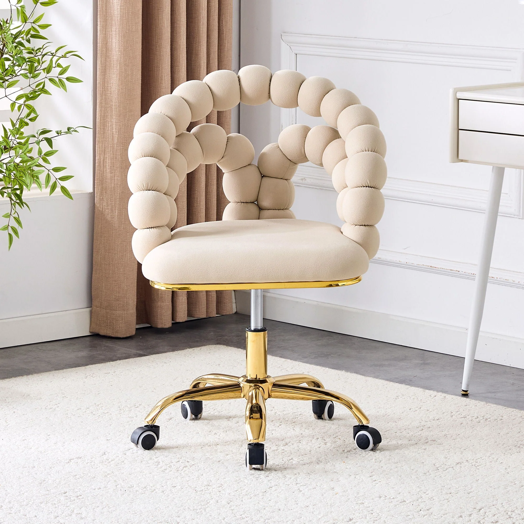 Puffy Bubble, Ball Chain Accent Chair With 5 Claw Casters - Image 4