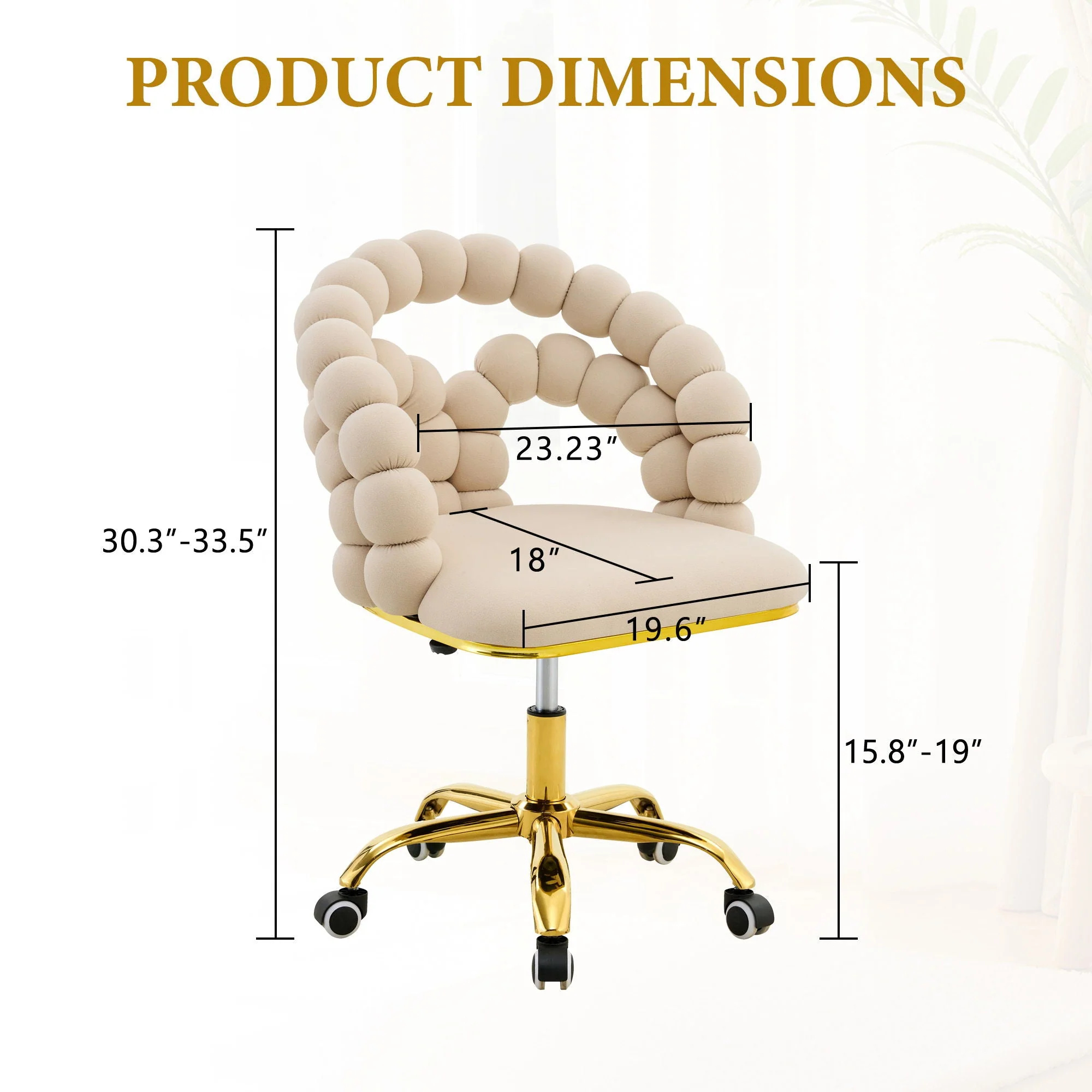 Puffy Bubble, Ball Chain Accent Chair With 5 Claw Casters - Image 5