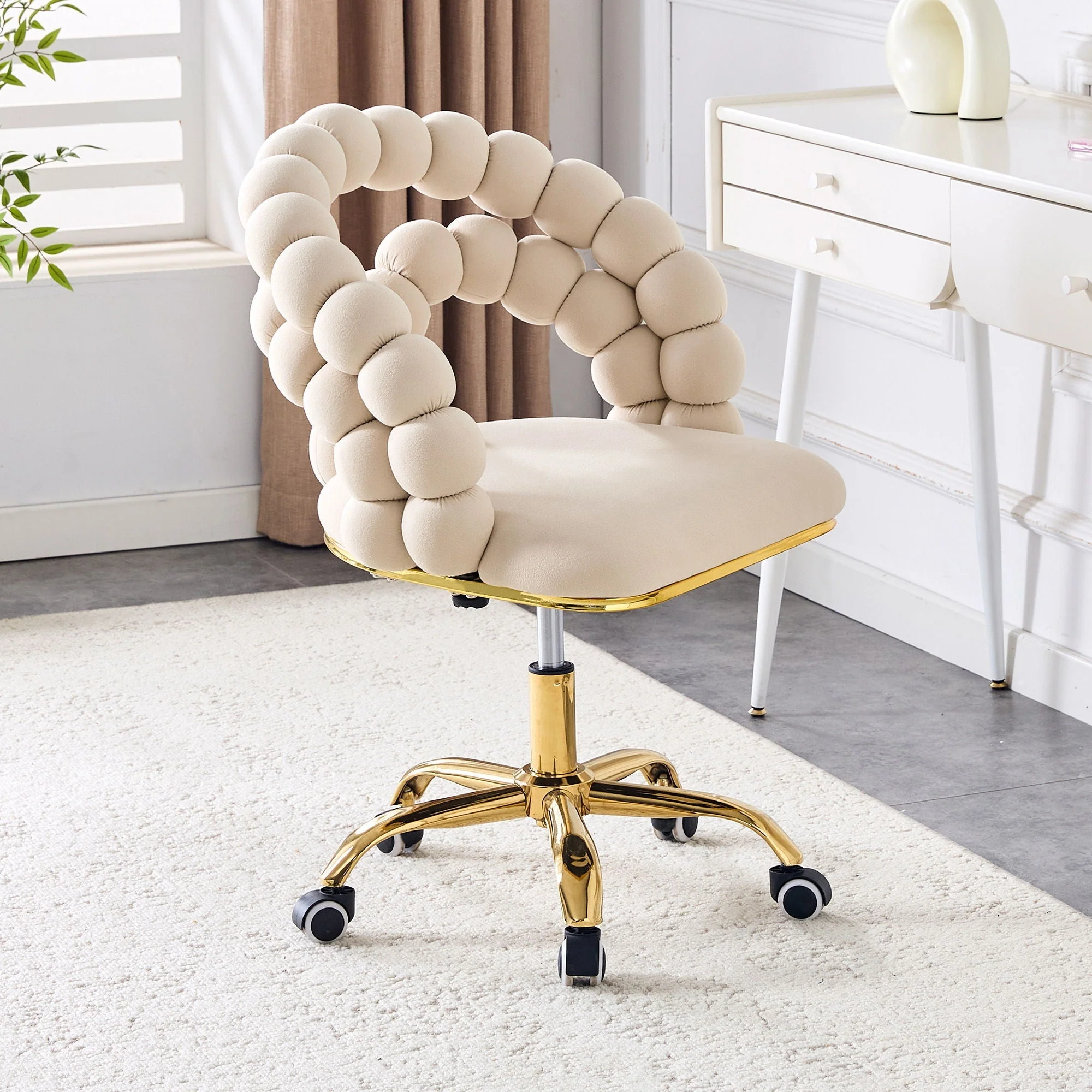 Puffy Bubble, Ball Chain Accent Chair With 5 Claw Casters - Image 7