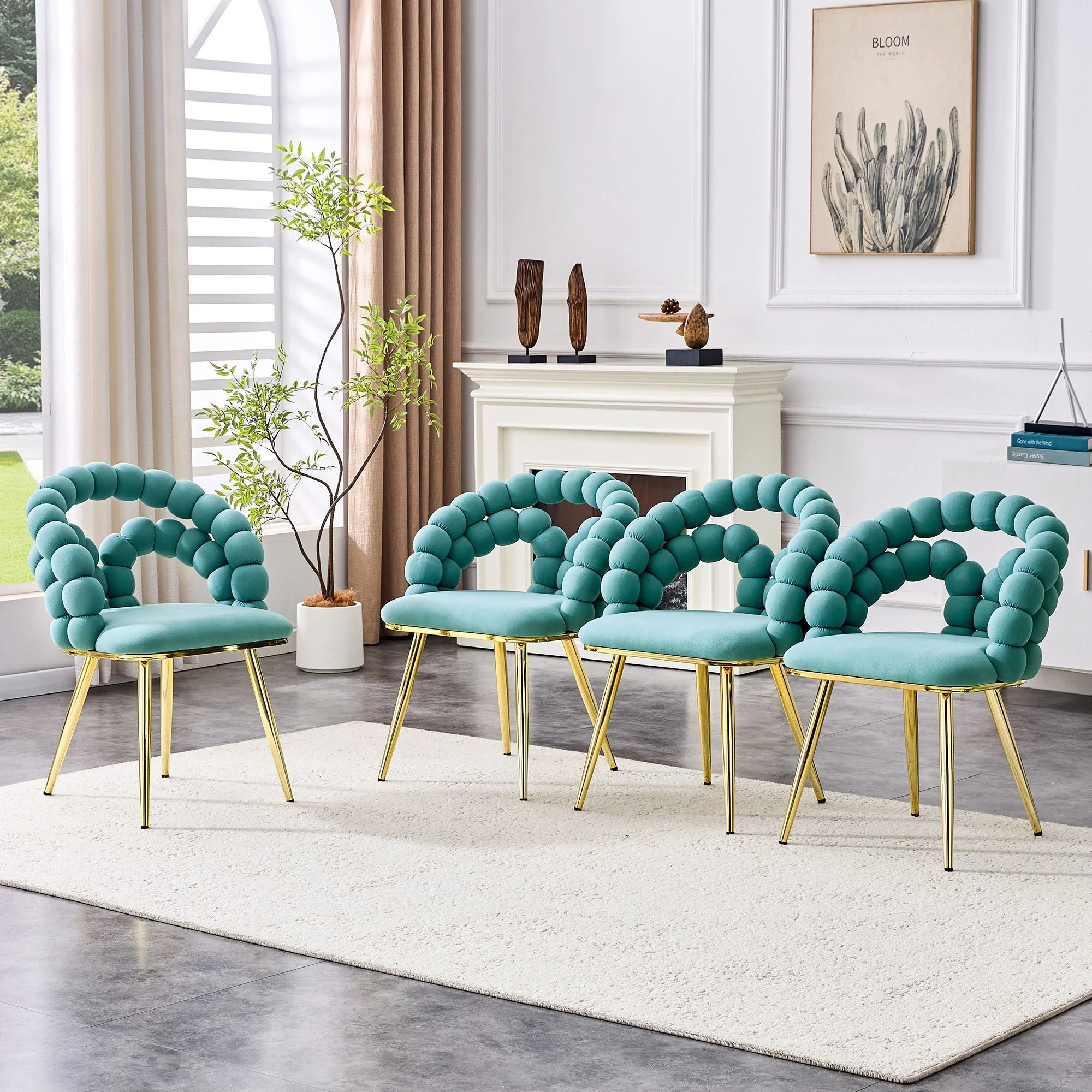 Puffy Bubble, Ball Chain Chairs For Dining Room - Image 4