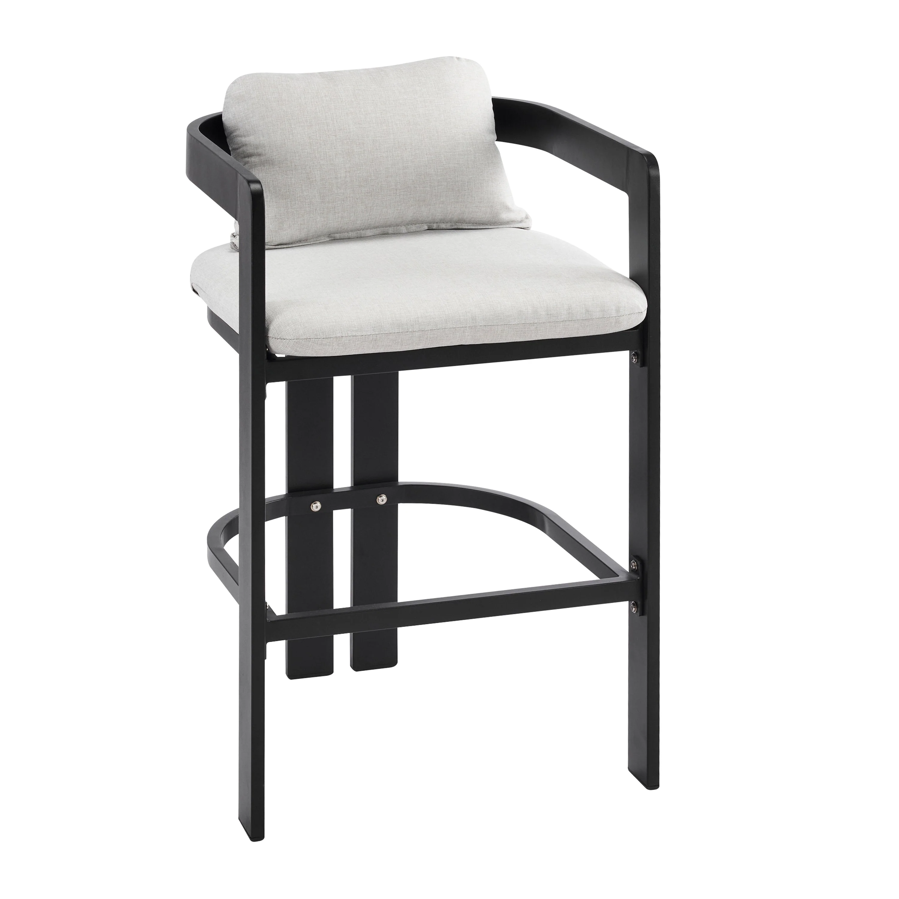 Pula Outdoor Patio Aluminum Counter Stool Set of 2 - Image 11