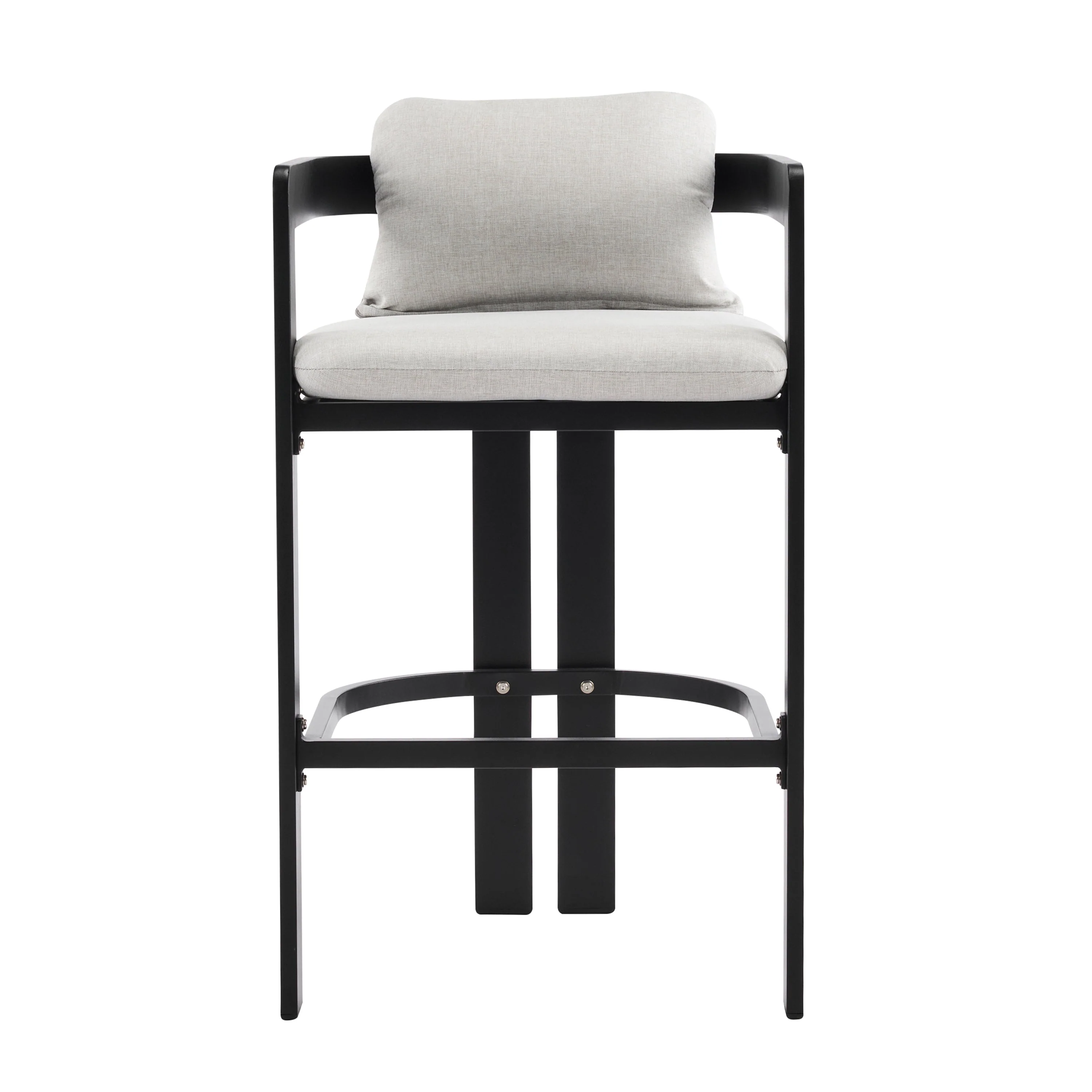 Pula Outdoor Patio Aluminum Counter Stool Set of 2 - Image 5