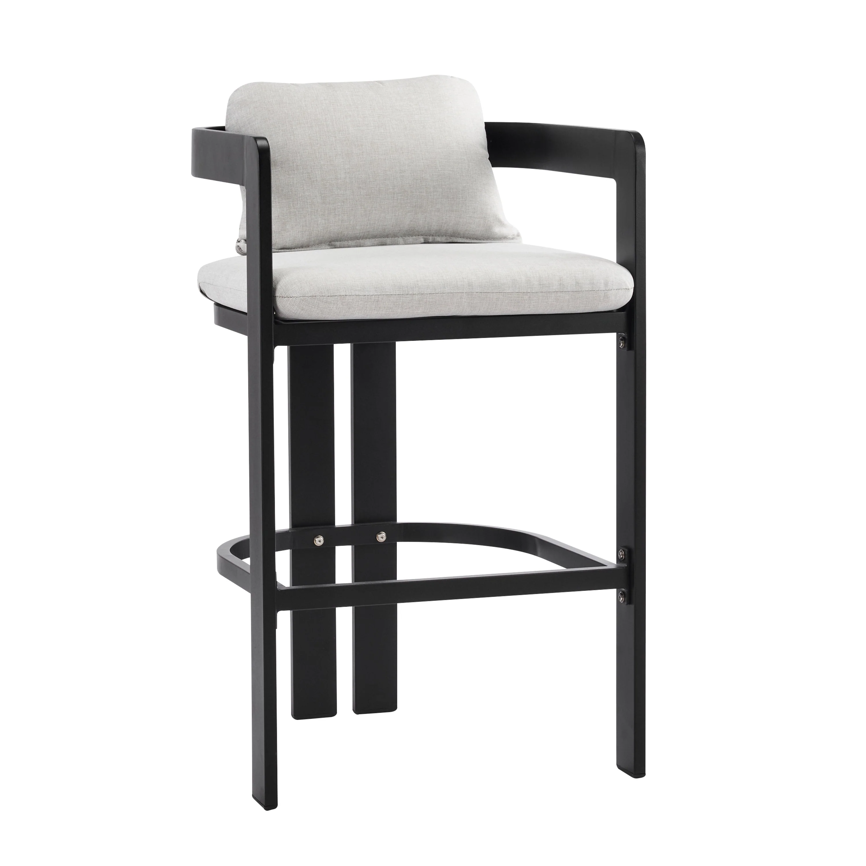 Pula Outdoor Patio Aluminum Counter Stool Set of 2 - Image 6