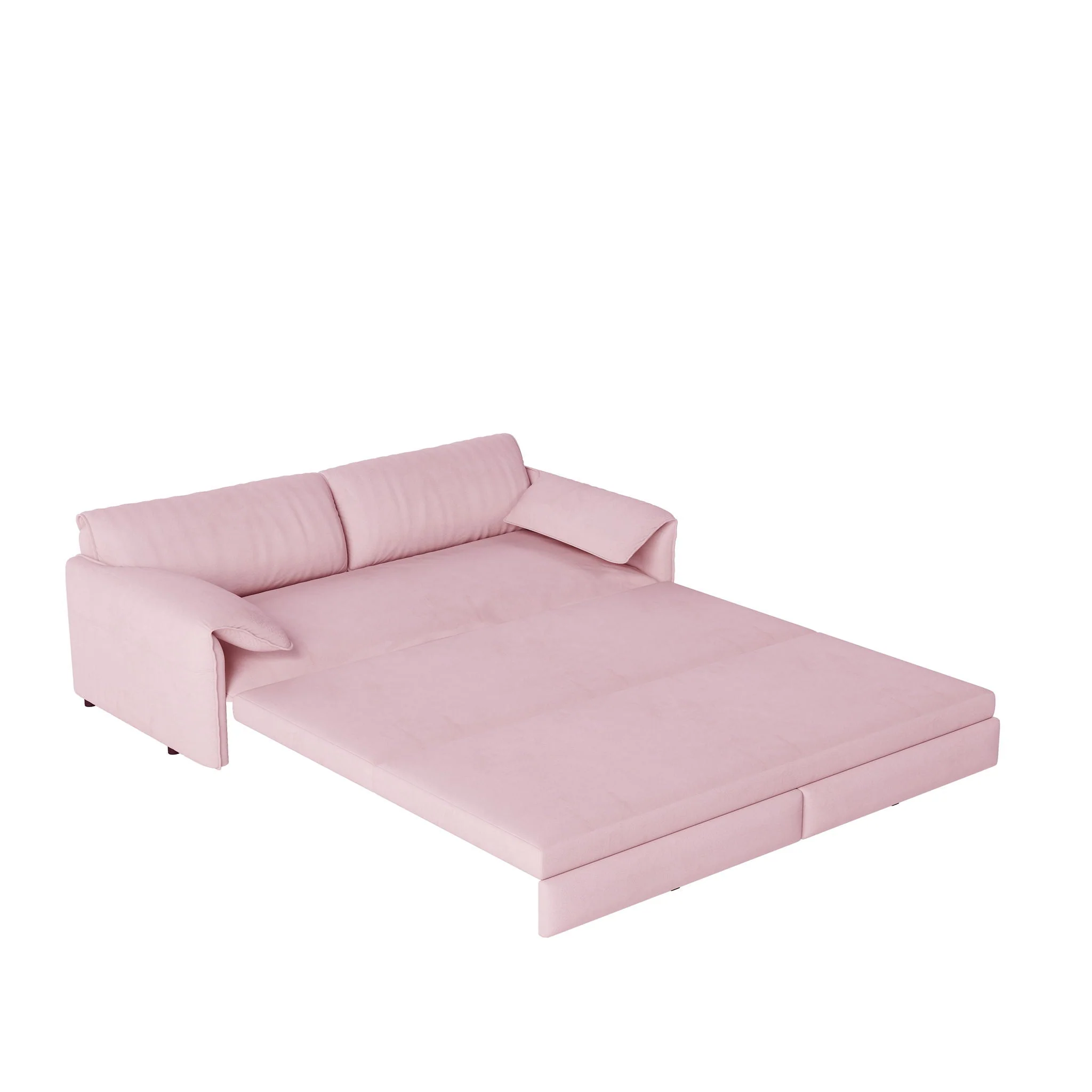 Pull Out 3 In 1 Convertible Sleeper Sofa With Side Storage, Multi Functional - Image 2