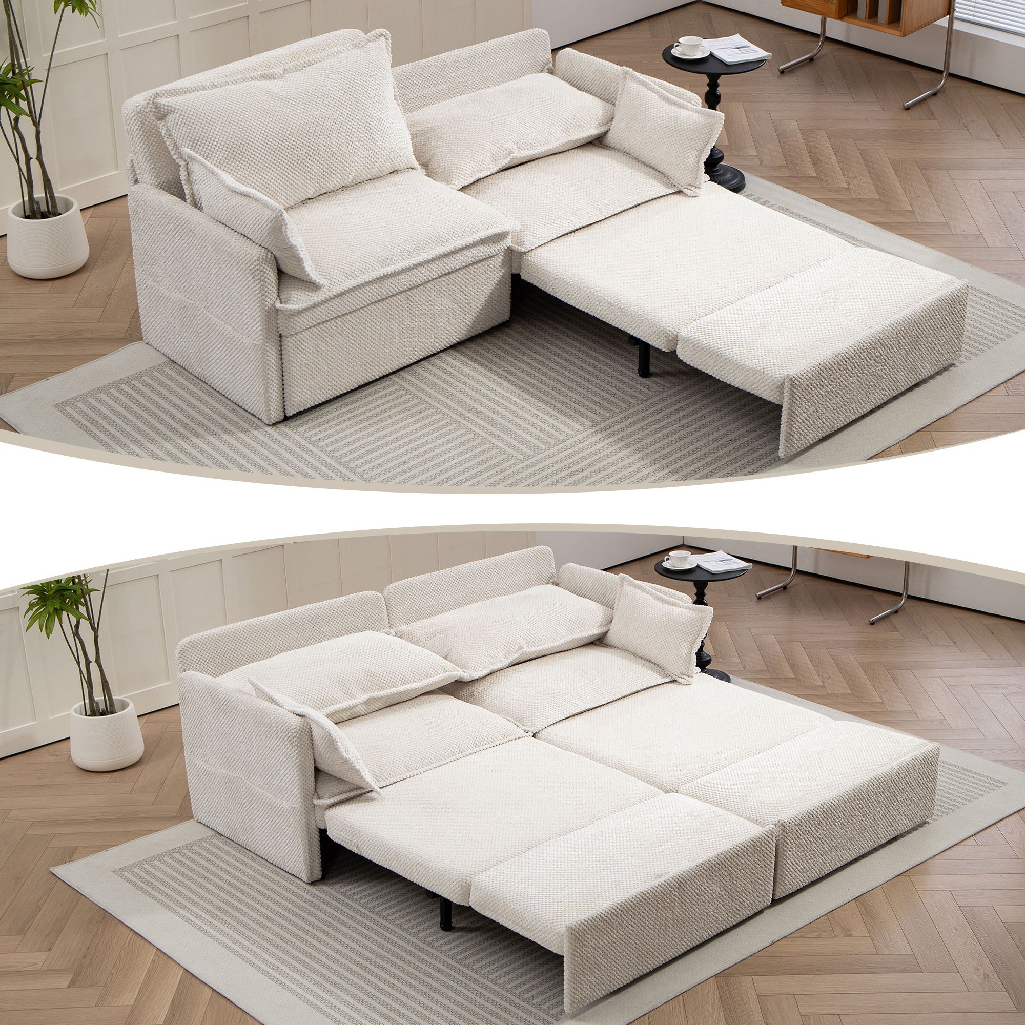 Pull Out Sofa Bed, Convertible Sleeper Sofa Couch, Side Storage, And USB / C - Type Charging Ports Chair - Image 11