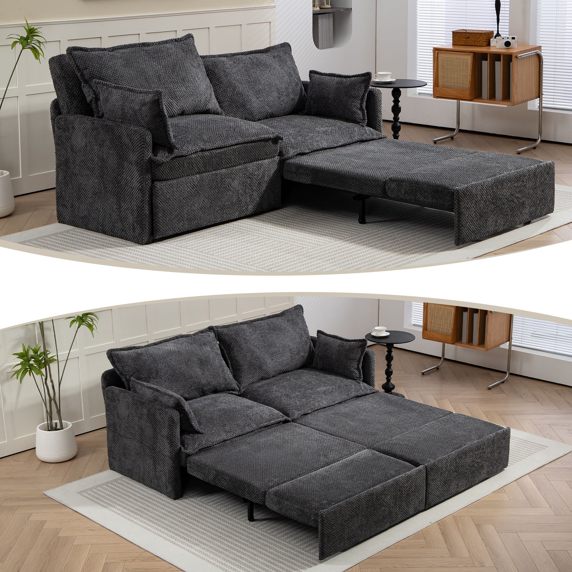 Pull Out Sofa Bed, Convertible Sleeper Sofa Couch, Side Storage, And USB / C - Type Charging Ports Chair - Image 12