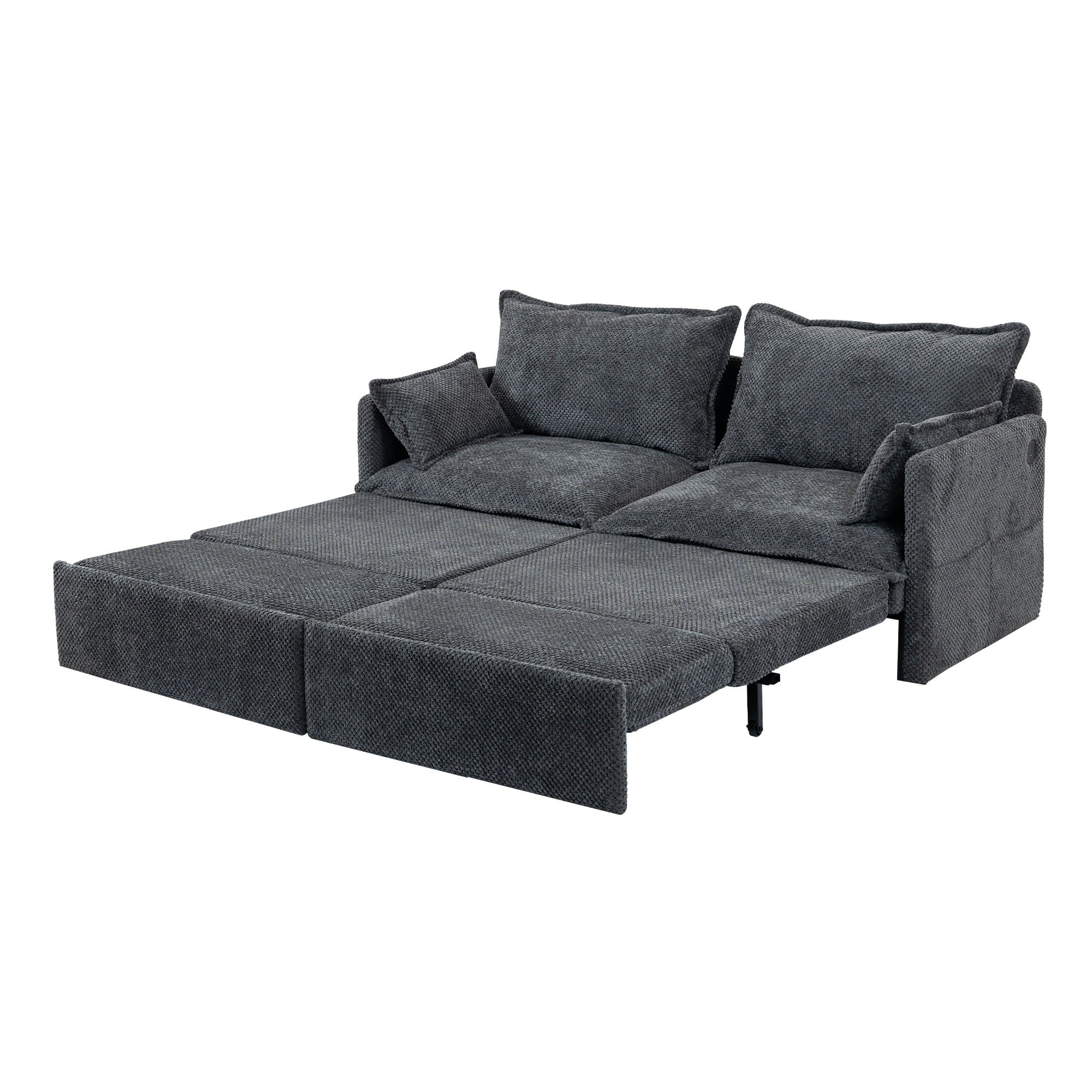 Pull Out Sofa Bed, Convertible Sleeper Sofa Couch, Side Storage, And USB / C - Type Charging Ports Chair - Image 2
