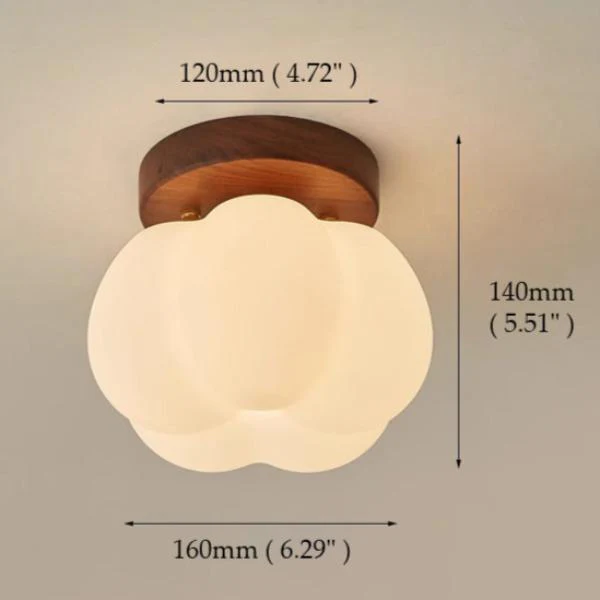 Pumpkin Flush Mount Ceiling Light Modern Round LED Ceiling Lamp - Image 17