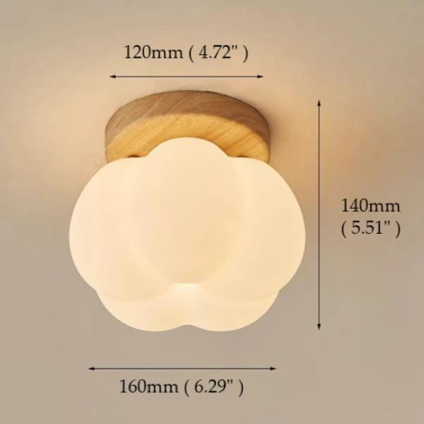 Pumpkin Flush Mount Ceiling Light Modern Round LED Ceiling Lamp - Image 18
