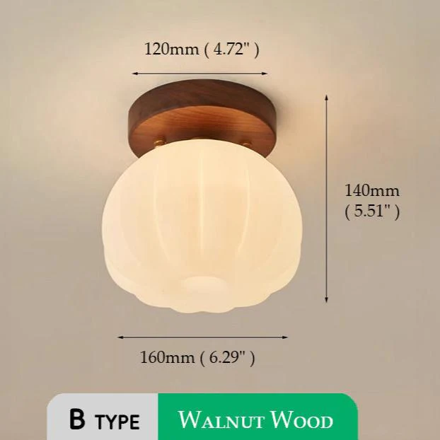 Pumpkin Flush Mount Ceiling Light Modern Round LED Ceiling Lamp - Image 19