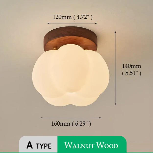 Pumpkin Flush Mount Ceiling Light Modern Round LED Ceiling Lamp - Image 20