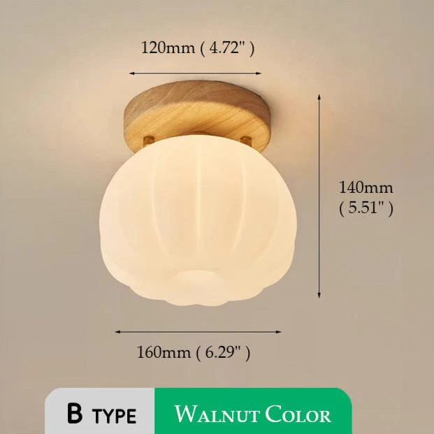 Pumpkin Flush Mount Ceiling Light Modern Round LED Ceiling Lamp - Image 21