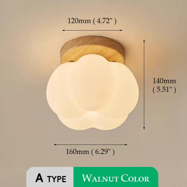 Pumpkin Flush Mount Ceiling Light Modern Round LED Ceiling Lamp - Image 22
