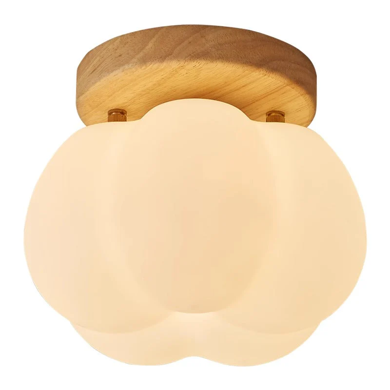 Pumpkin Flush Mount Ceiling Light Modern Round LED Ceiling Lamp - Image 8