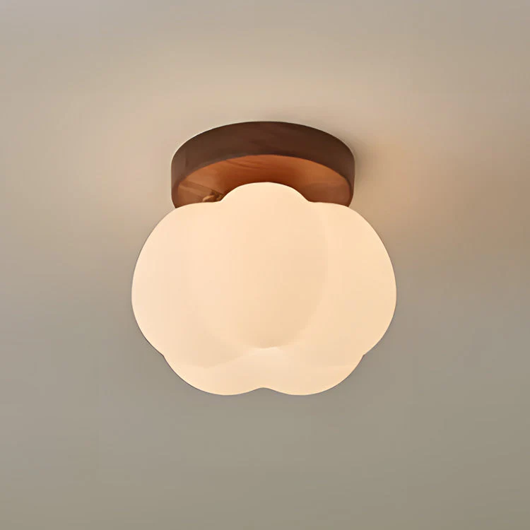 Pumpkin Flush Mount Ceiling Light Modern Round LED Ceiling Lamp - Image 9