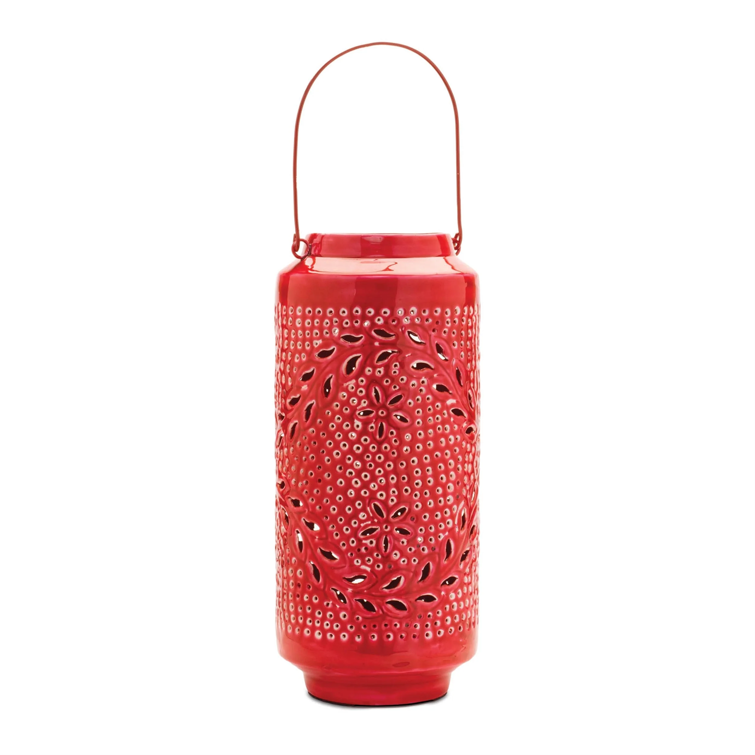 Punched Metal Candle Lantern 15.5"H - Image 2