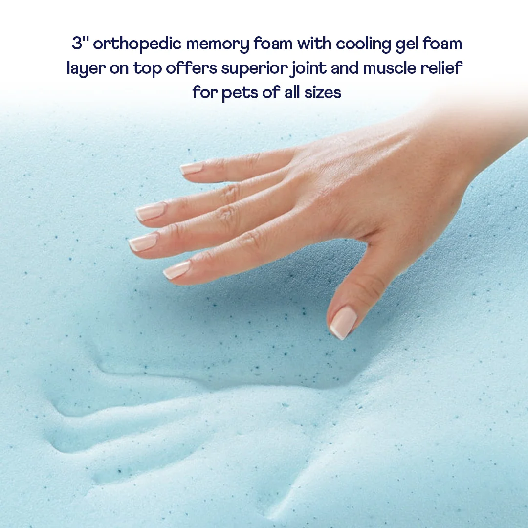 PupChill™ Cooling 4-Bolster Dog Bed - Arctic Sand - Image 8