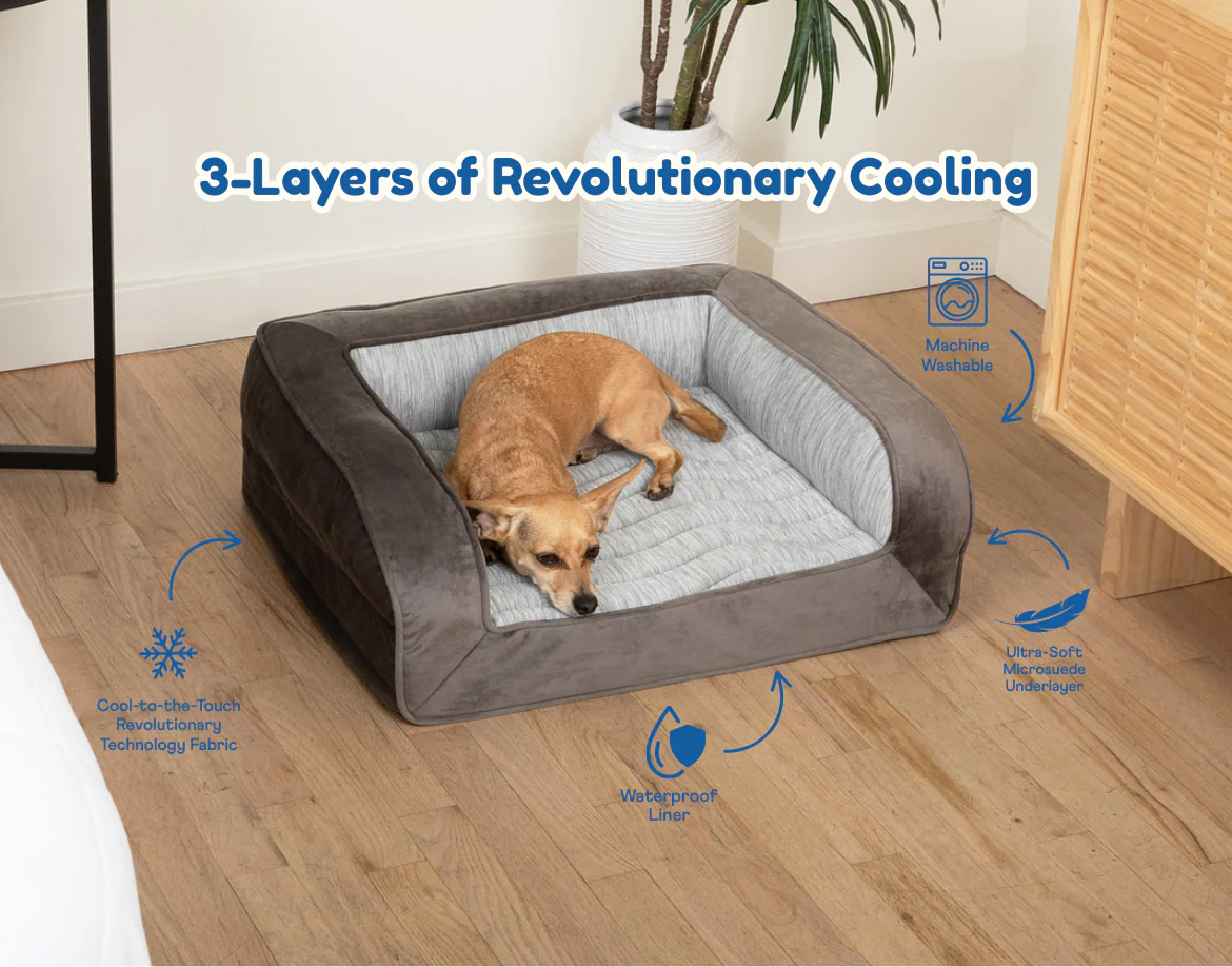 PupChill™ Cooling Bolster Dog Bed - Image 2