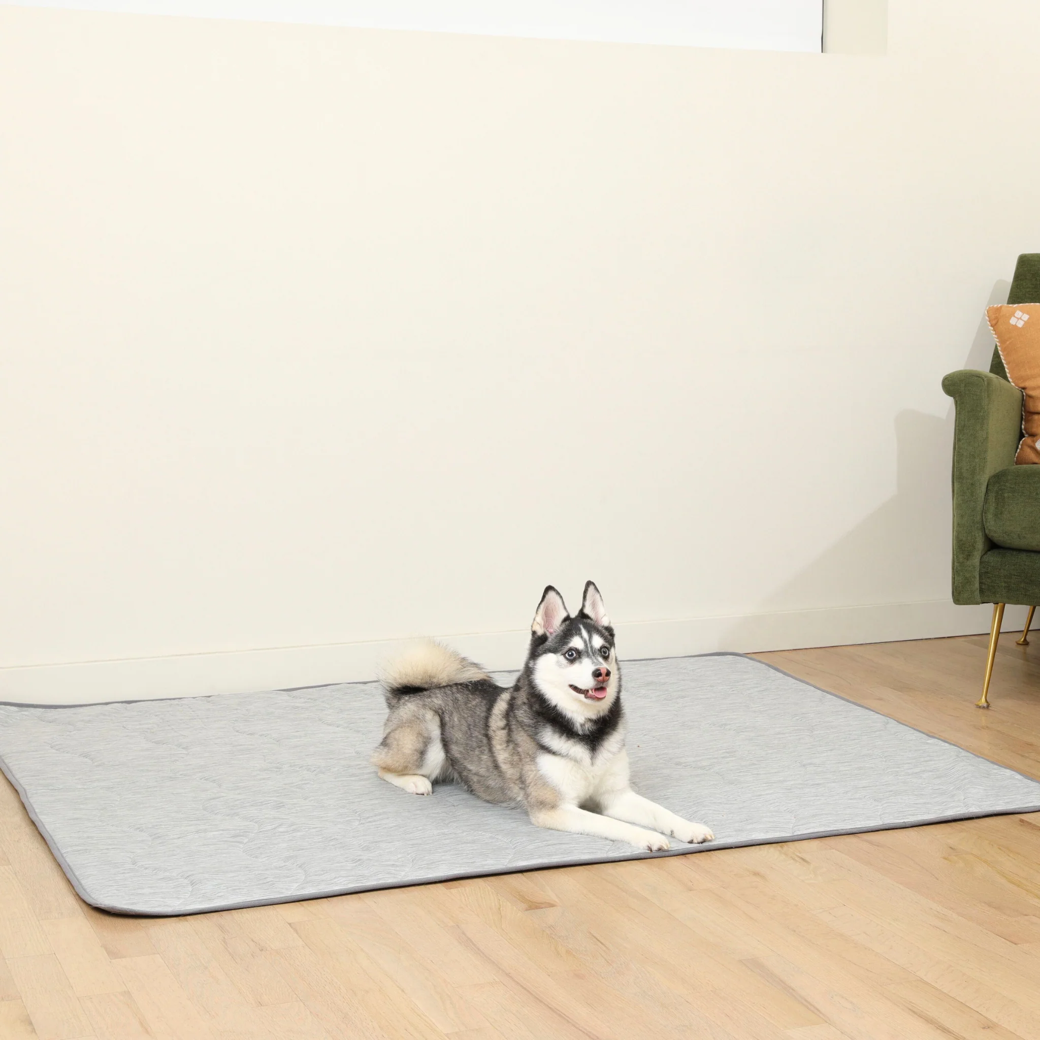 PupChill™ Cooling Bolster Dog Bed + Waterproof Blanket Bundle - Arctic Grey - Image 11