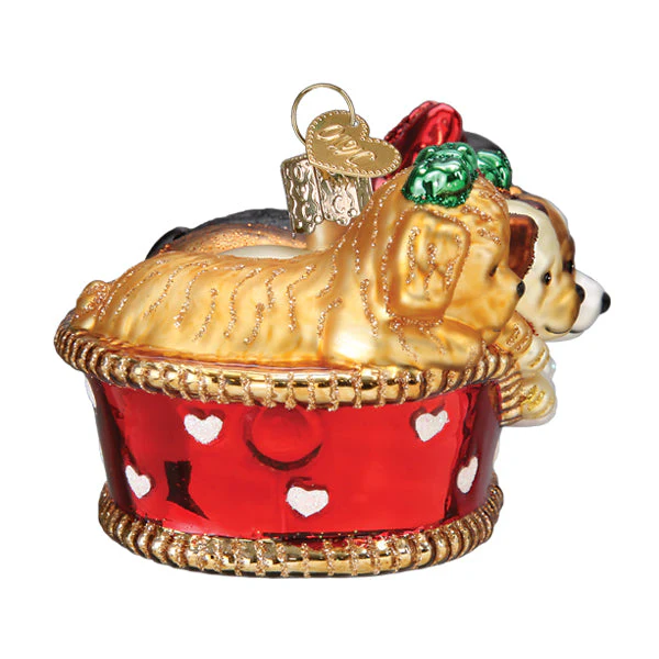 Puppies In A Basket Ornament - Image 5