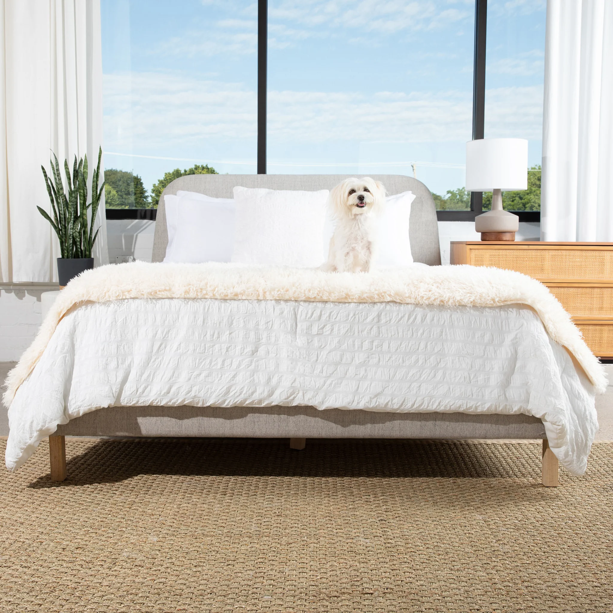 PupProtector™ Luxe Waterproof Bed Runner - Plush Sheep Ivory - Image 8