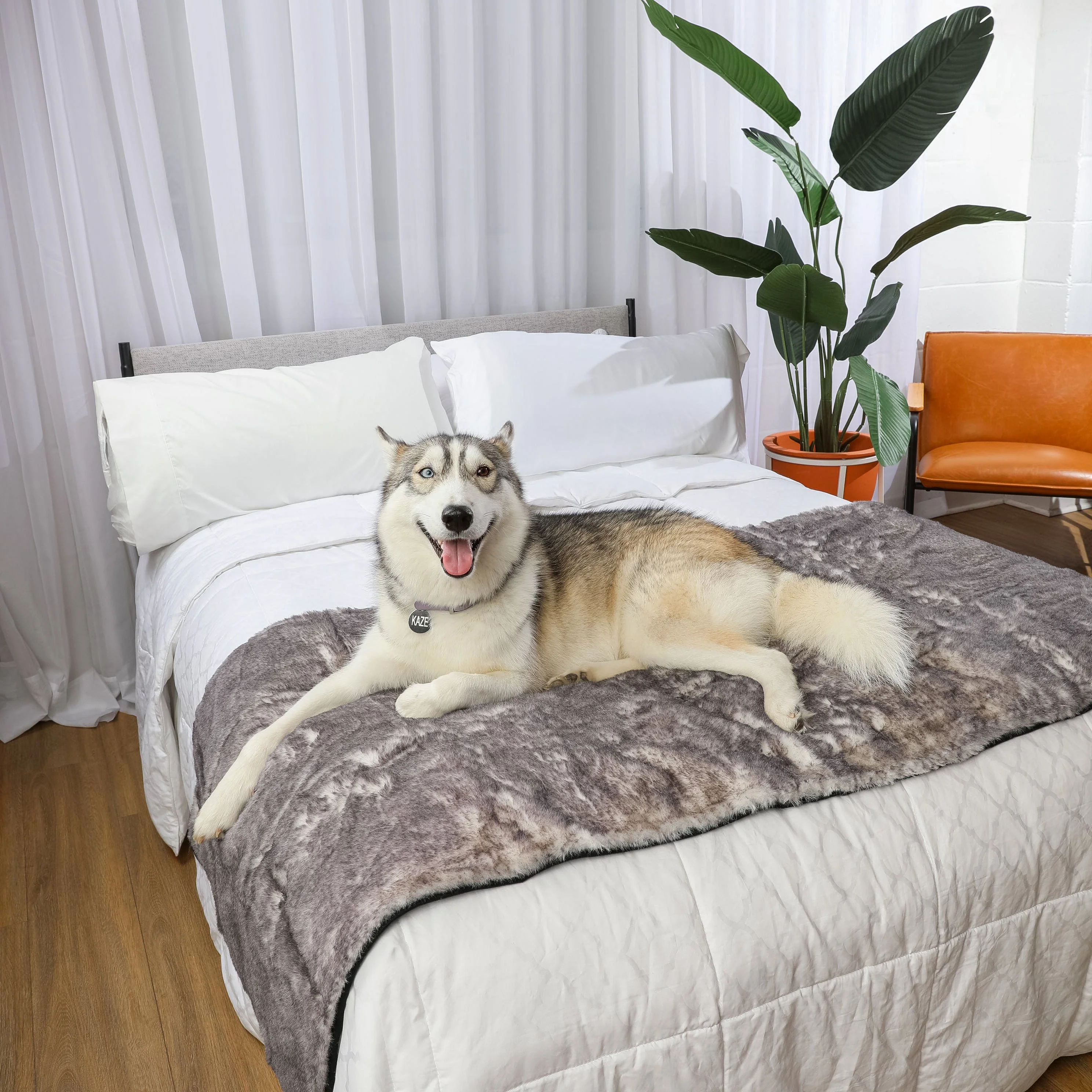 PupProtector™ Luxe Waterproof Bed Runner - Ultra Soft Chinchilla - Image 7